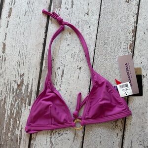 CIA MARITIMA Beachwear Rose Bikini Top - Sz M